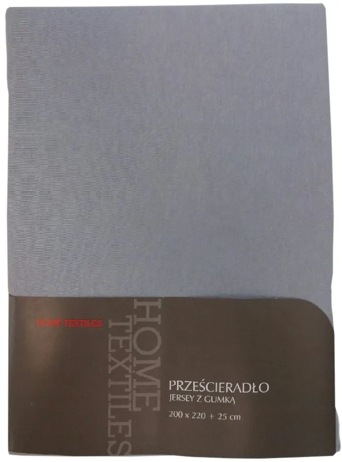 Prześcieradło MAR-POL Jersey gumka 200 Szary