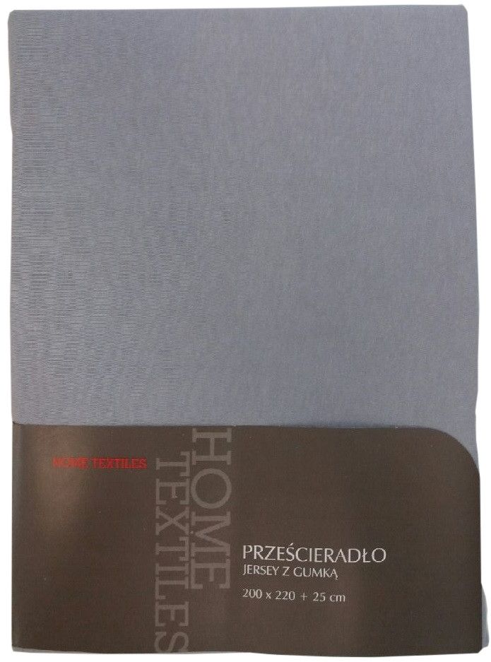 Prześcieradło MAR-POL Jersey gumka 90 Szary