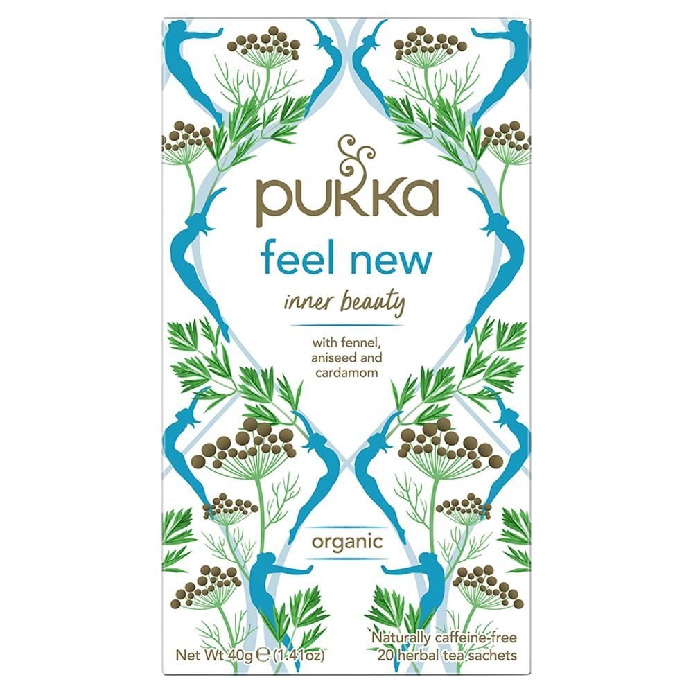 Pukka Feel New Organiczna herbatka ziołowa z anyżem koprem włoskim i kardamonem 40 g (20 torebek)