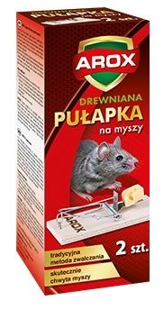 Pułapka na myszy AROX Drewniana pułapka na myszy 2 szt. 698