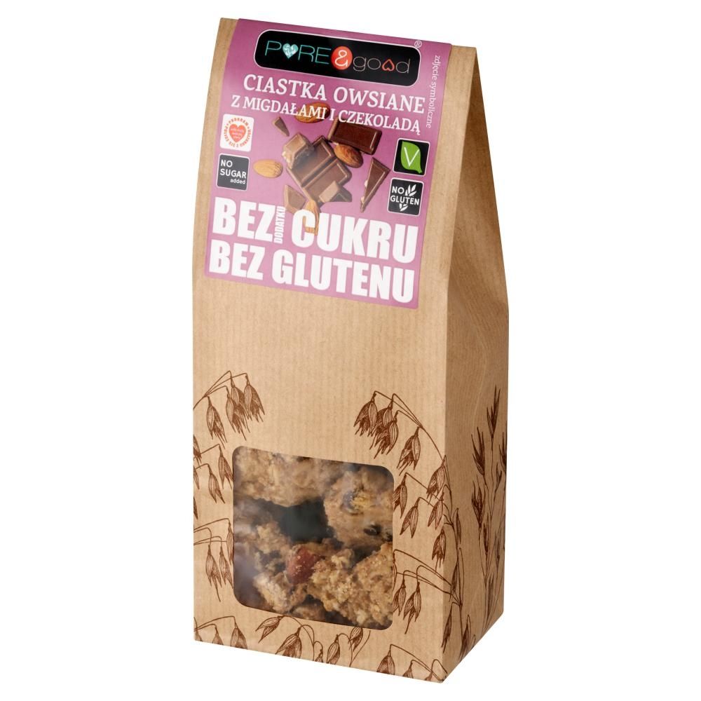 Pure&Good Ciastka owsiane z migdałami i czekoladą 150 g