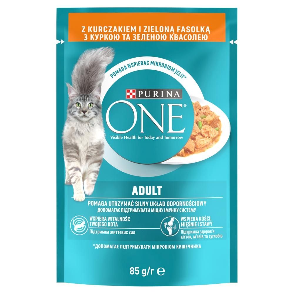 PURINA ONE Adult Karma dla kotów z kurczakiem i zieloną fasolką 85 g