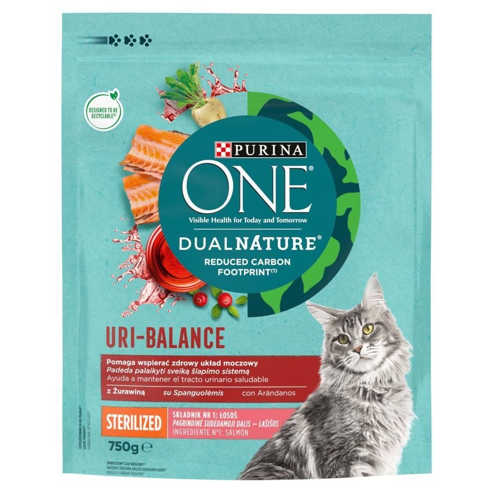 Purina One DualNature Uri-Balance Sterilized Karma dla dorosłych kotów łosoś 750 g