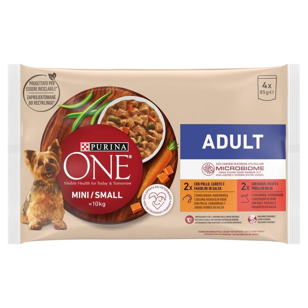 Purina One Mini/Small Adult Karma dla psów 340 g (4 x 85 g)