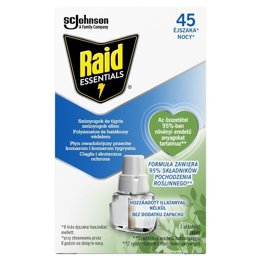 Raid Essentials Płyn owadobójczy przeciw komarom zapas 27 ml
