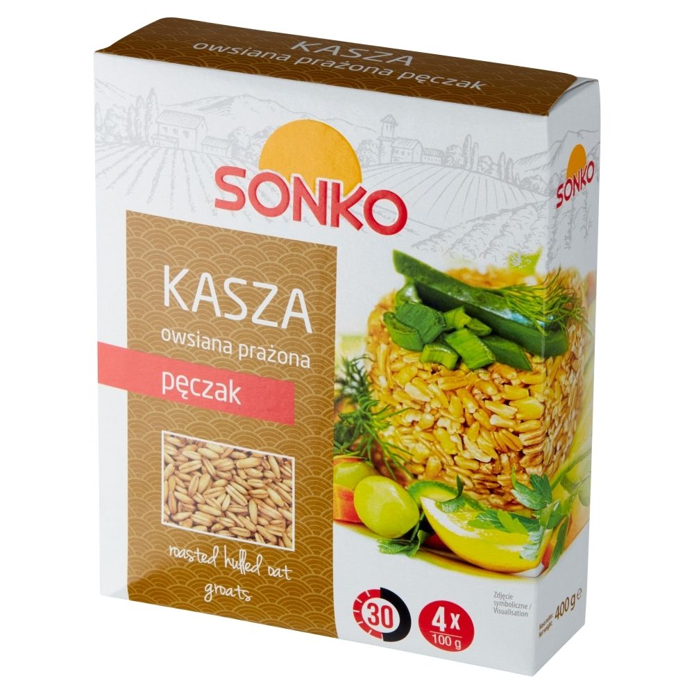 Sonko Kasza owsiana prażona pęczak 400 g (4 x 100 g)