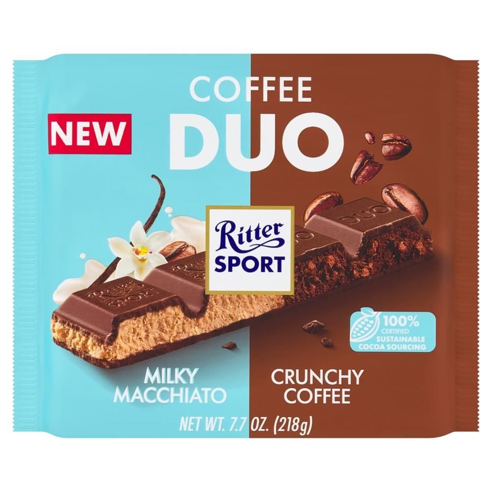 Ritter Sport Coffee Duo Duet nadziewanej mlecznej czekolady 218 g
