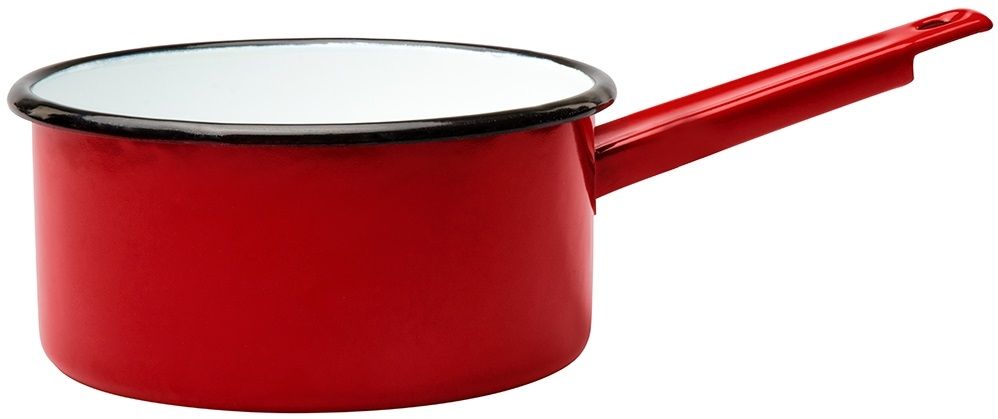 Rondel EMALIA POLSKA PLESZEW Gładki prosty bez pokrywki 20 cm 2.8 l Czerwony 0R0085