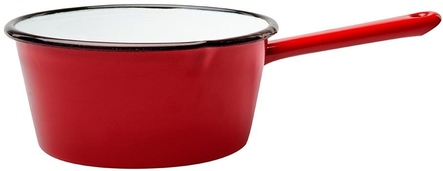 Rondel EMALIA POLSKA PLESZEW Gładki skośny bez pokrywki 16 cm 1.2 l Czerwony 0R0095