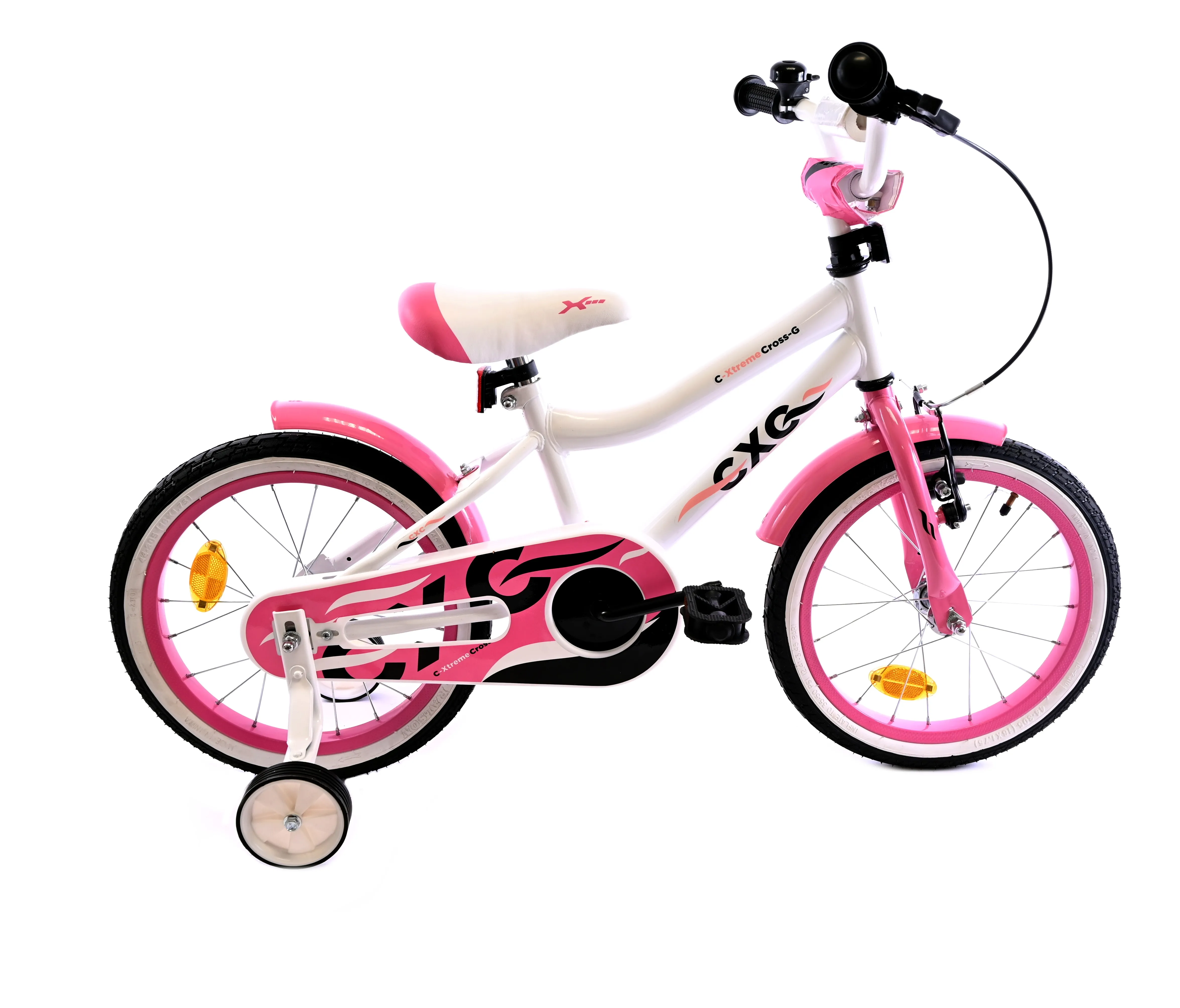 MIDEX Rower dziecięcy 16 Girl z bocznymi kółkami