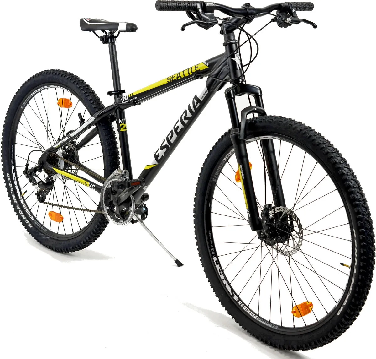 Rower górski BOTTARI 29 cali MTB Seattle Alu 21B Czarny R7400U-BLACK/YELLOW