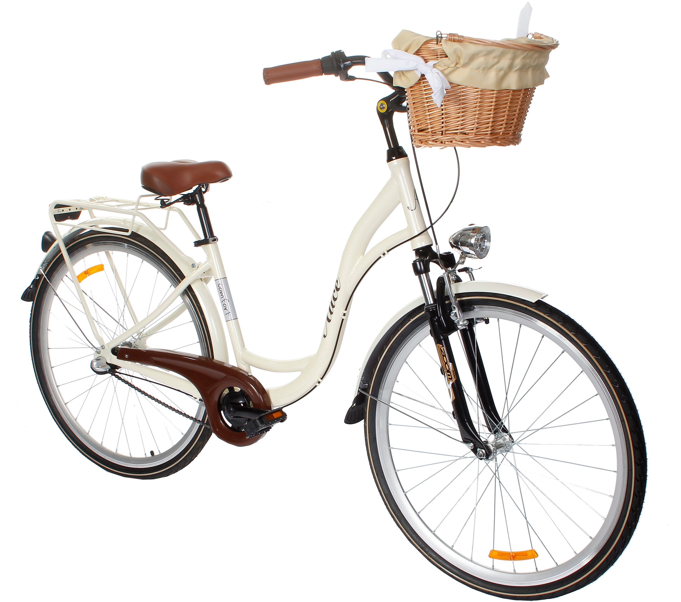 Rower miejski GREEN BIKE 26 CTB ALU 3B Alice Koszyk Wiklinowy RAL042603-811701