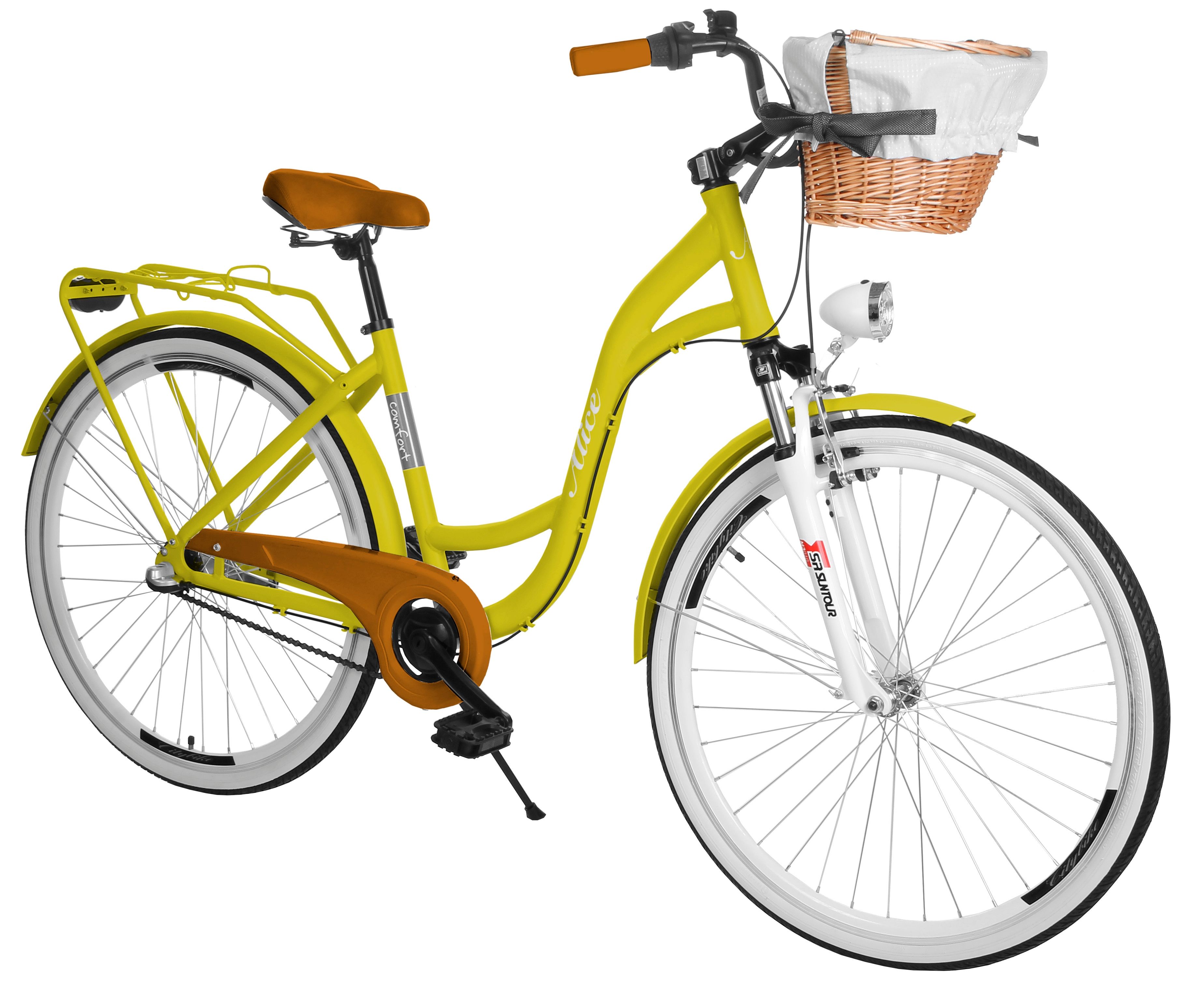 Rower miejski GREEN BIKE 28 CTB ALU 3B Alice Koszyk Wiklinowy (mix) RAL042803-811703