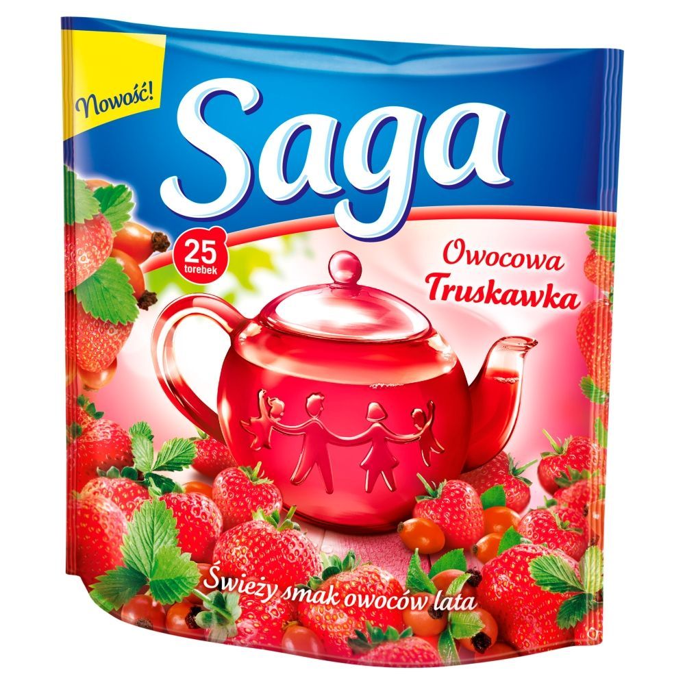 Saga Owocowa truskawka Herbatka 45 g (25 torebek)