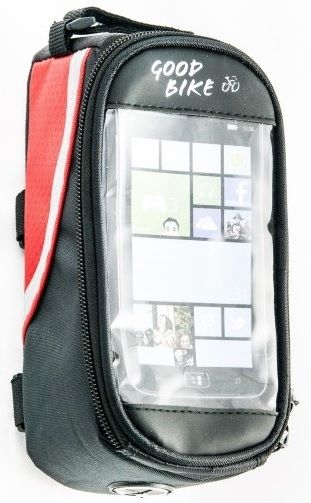 Sakiewka BOTTARI Sakiewka na ramę z etui na smartfona M Czarno-różowy Sakiewka na ramę z etui na smartfona M