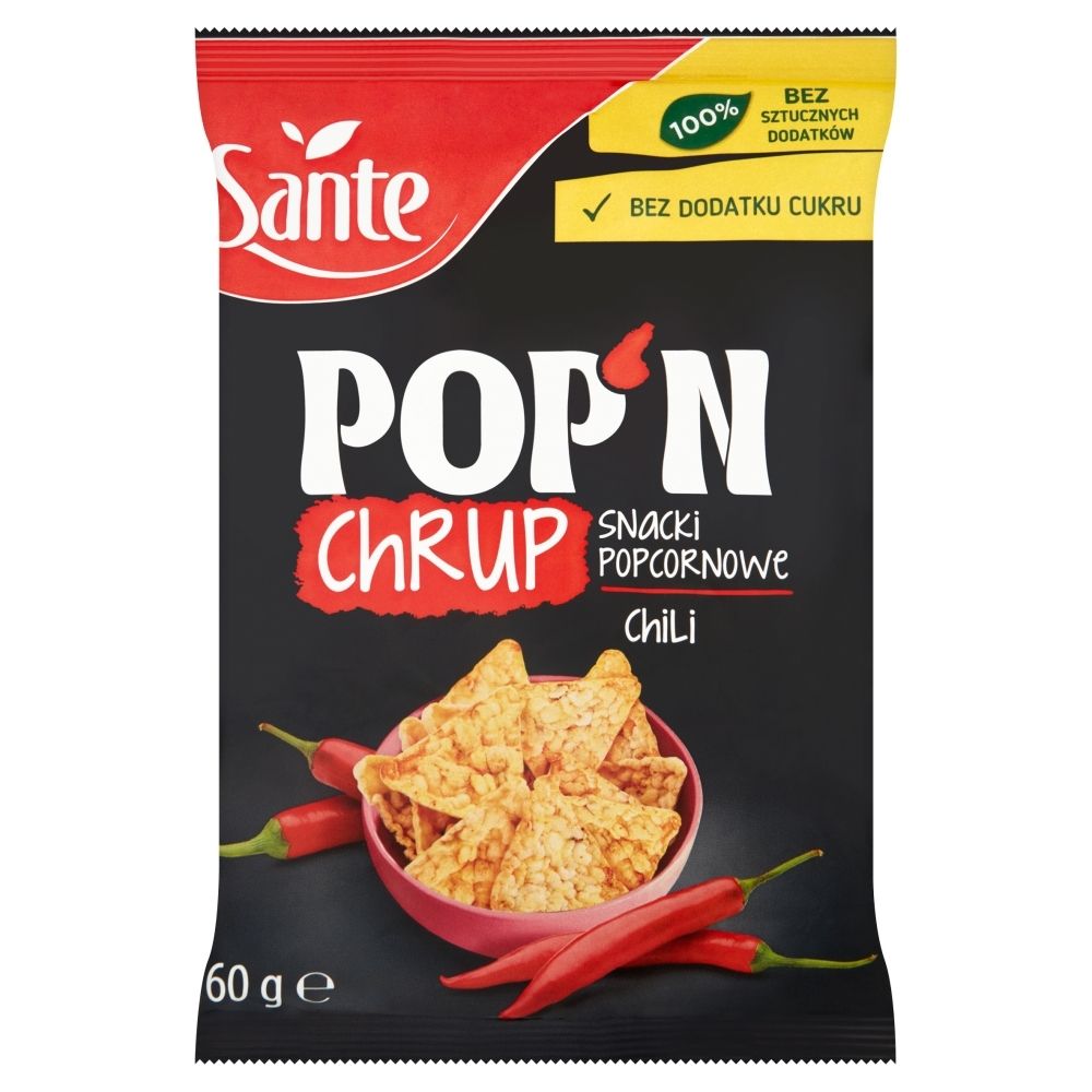 Sante Pop'n chrup Snacki popcornowe chili 60 g