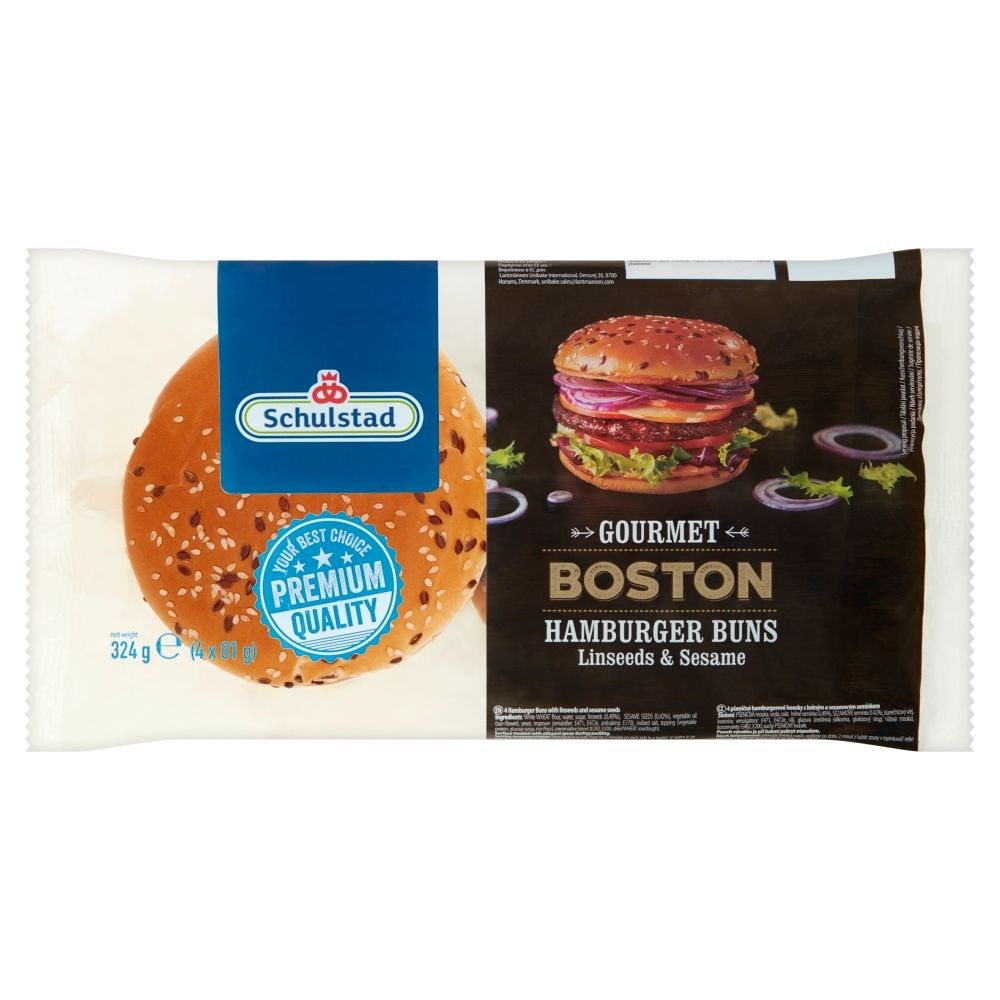 Schulstad Gourmet Boston Bułki pszenne do hamburgerów 324 g (4 x 81 g)