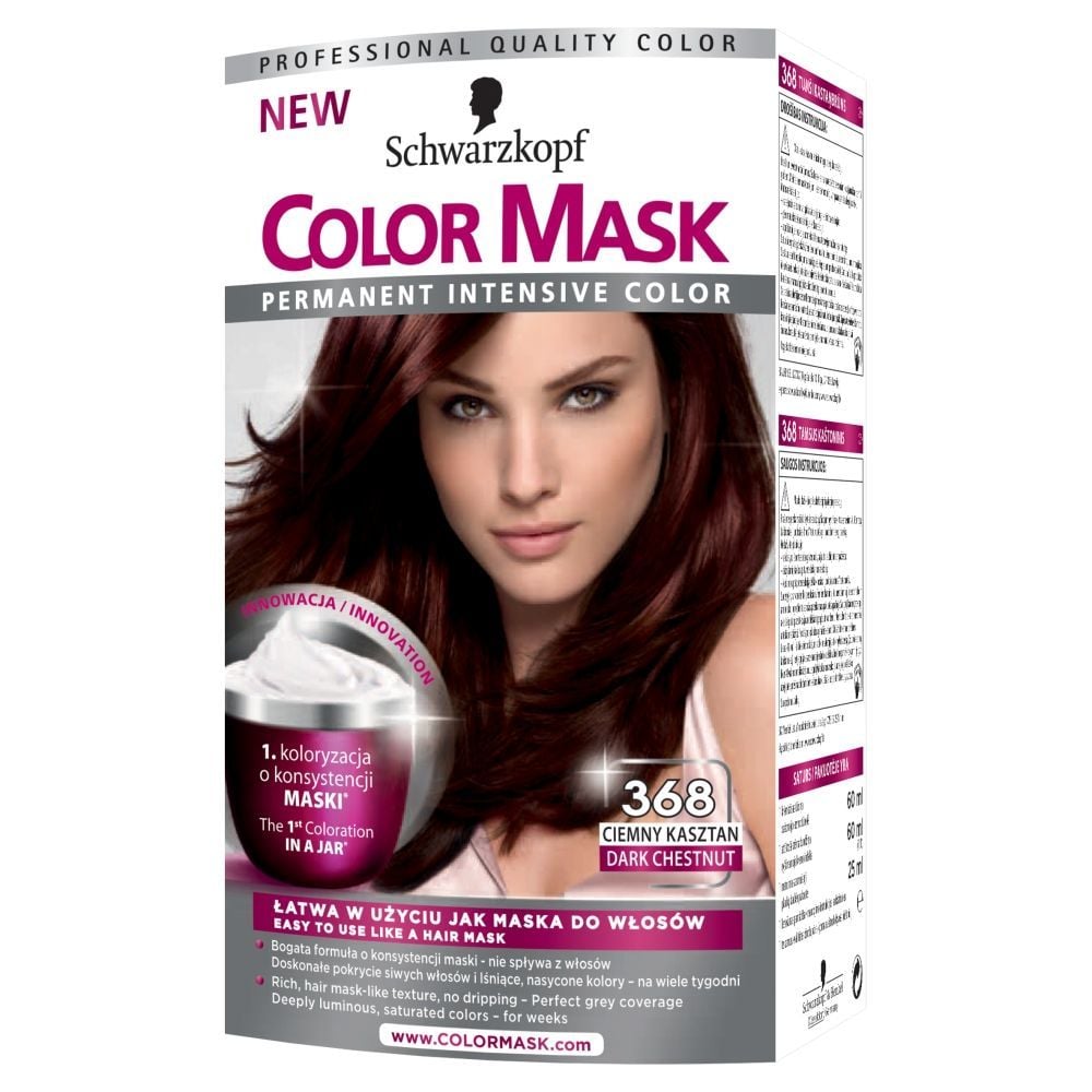 Schwarzkopf Color Mask Farba do włosów Ciemny kasztan 368