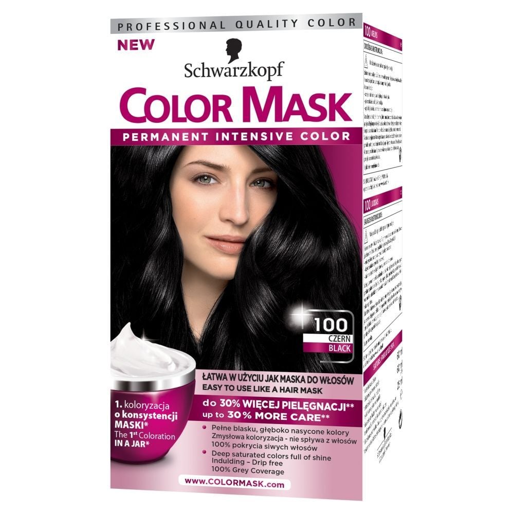 Schwarzkopf Color Mask Farba do włosów Czerń 100