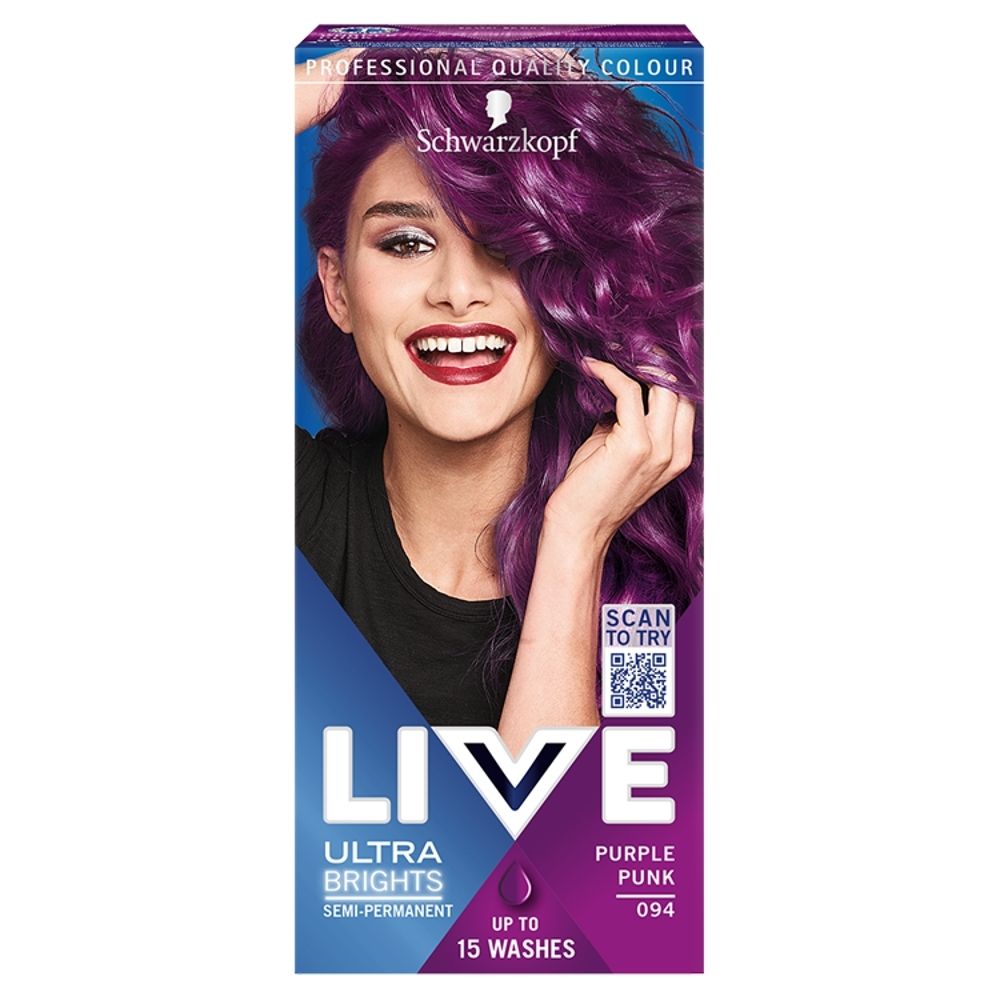 Фото - Фарба для волосся Schwarzkopf Live Ultra Brights or Pastel Farba do włosów Purple Punk 094 