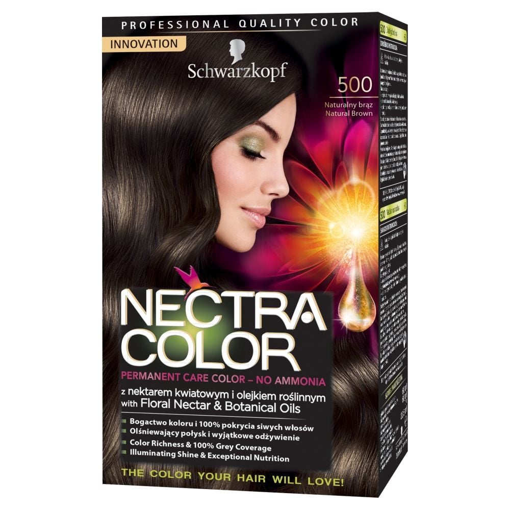 Schwarzkopf Nectra Color Farba do włosów Naturalny brąz 500
