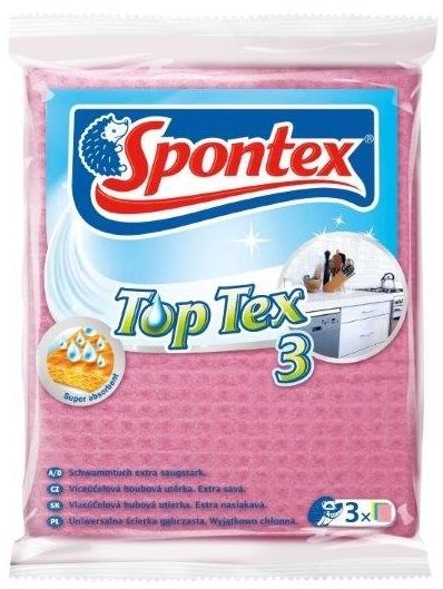 Ściereczki Gąbczaste Spontex  Chłonne Top-Tex 3 sztuki