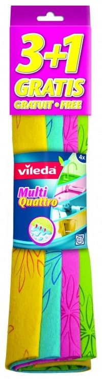 Ściereczki VILEDA Multi Quattro 3 sztuki + 1 gratis (4 kolory)