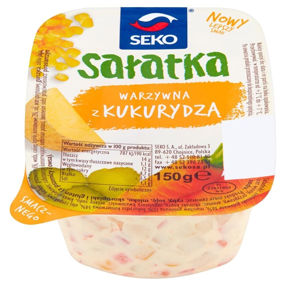 SEKO Sałatka warzywna z kukurydzą 150 g