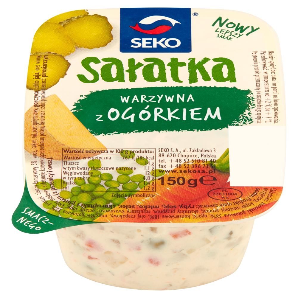 SEKO Sałatka warzywna z ogórkiem 150 g