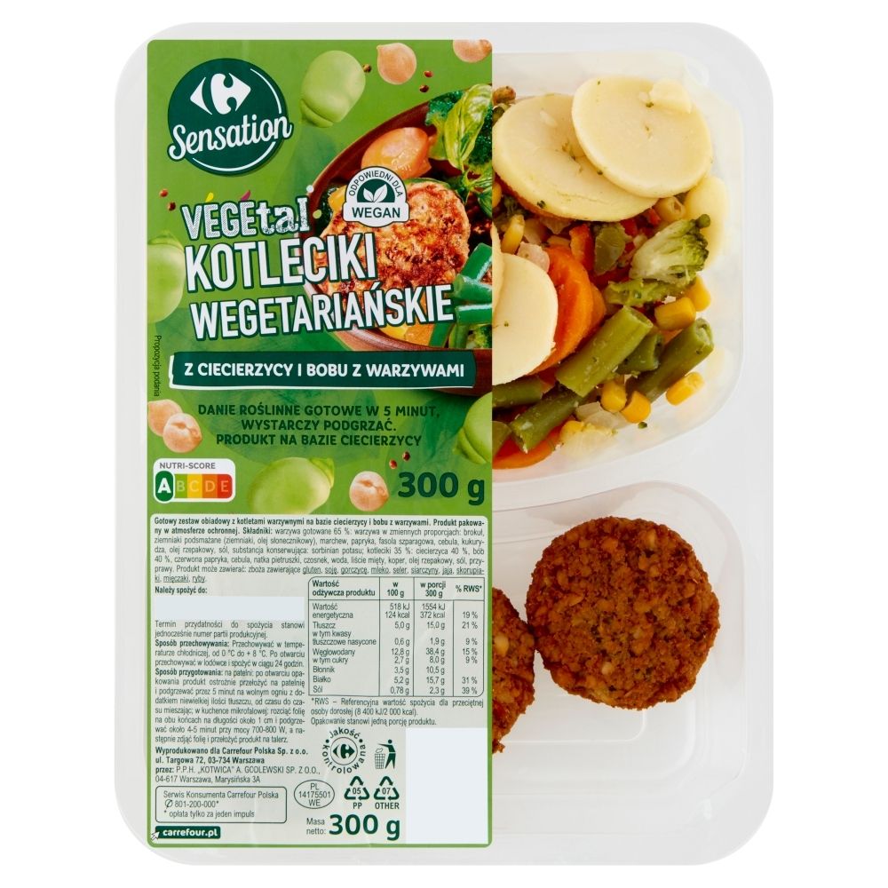 Sensation VEGEtal Kotleciki wegetariańskie 300 g