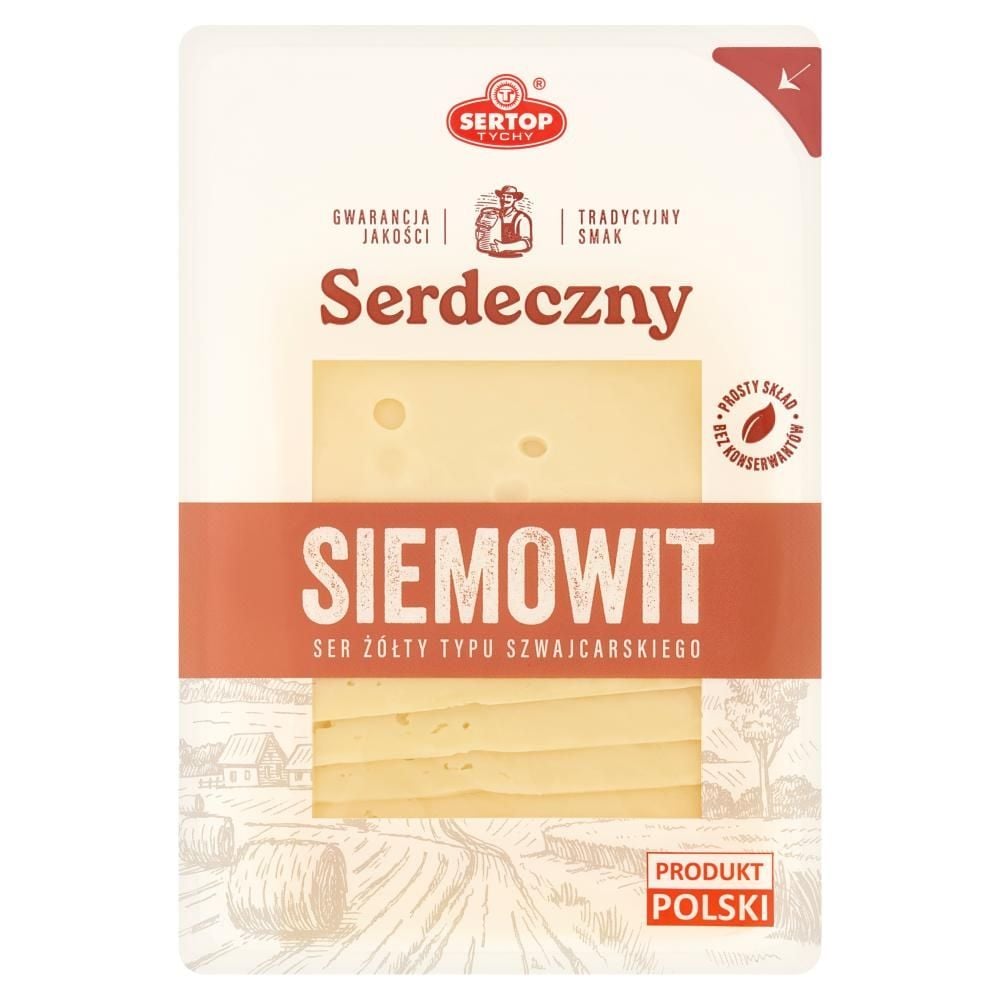 Sertop Tychy Serdeczny Ser żółty typu szwajcarskiego Siemowit 135 g