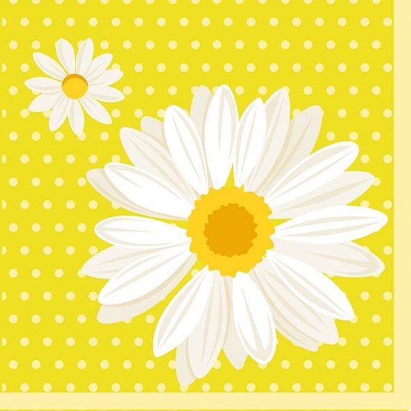 Serwetki DUNI My Daisy Yellow 33 cm 1226965