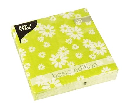 Serwetki PAPSTAR Blomma 33 x 33 cm Zielony (30 sztuk) 82778