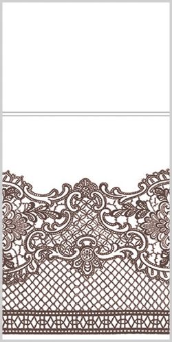 Serwetki PAW Royal Lace Brązowy 40 x 40 cm (25 sztuk) ADP000300