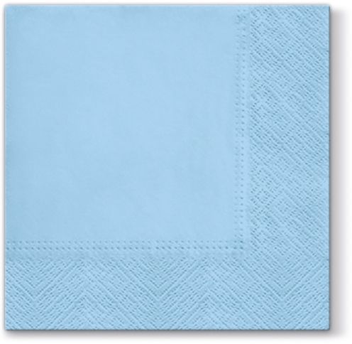 Serwetki PAW Unicolor Azzurro 33 x 33 cm (20 sztuk) SDL110205