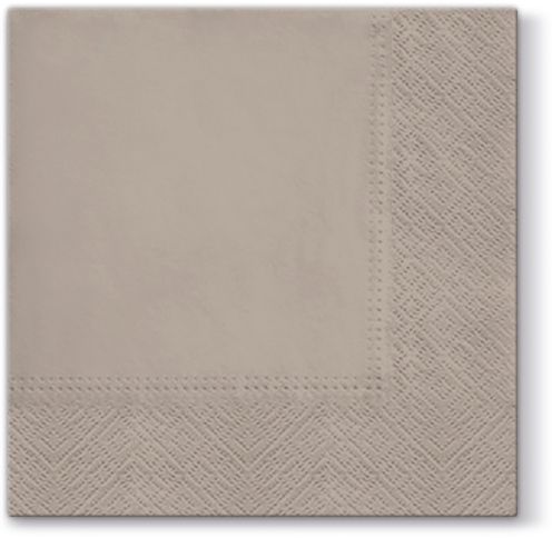 Serwetki PAW Unicolor Dark Beige 33 x 33 cm (20 sztuk) SDL110011