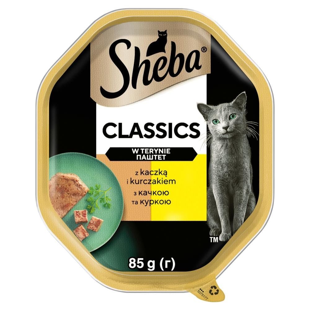 Sheba Classics Mokra karma dla dorosłych kotów w terynie z kaczką i kurczakiem 85 g