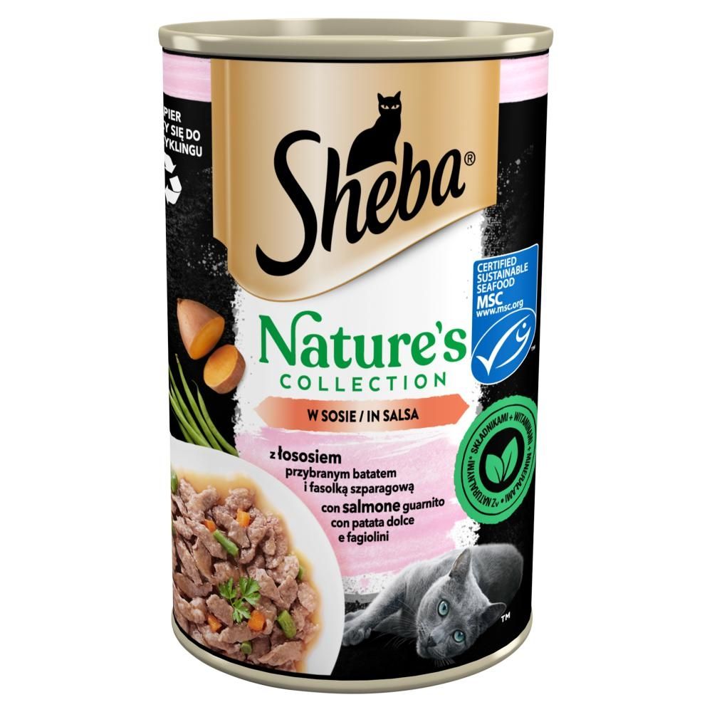 Sheba Nature's Collection Mokra karma dla kotów w sosie z łososiem batatem i fasolką 400 g