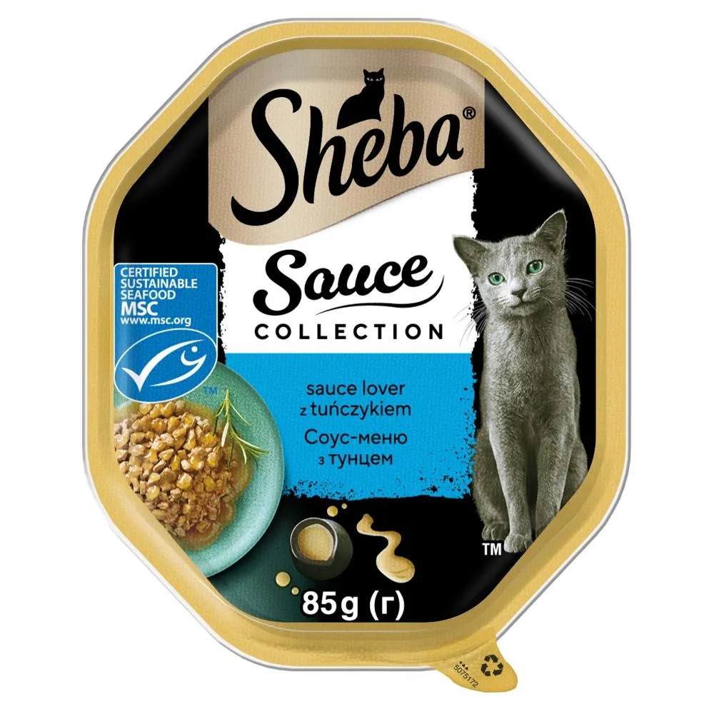 Sheba Sauce Collection Mokra karma dla dorosłych kotów z tuńczykiem 85 g