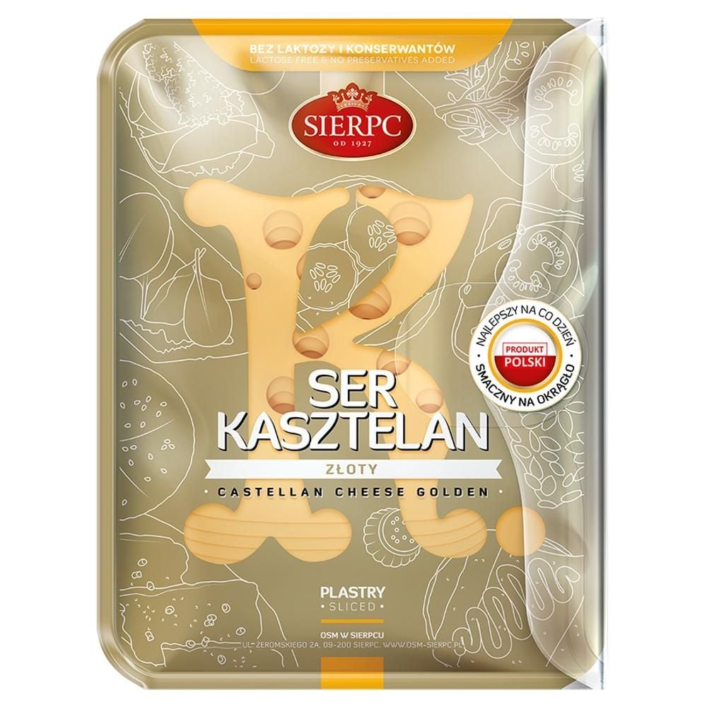 Sierpc Ser kasztelan złoty plastry 135 g