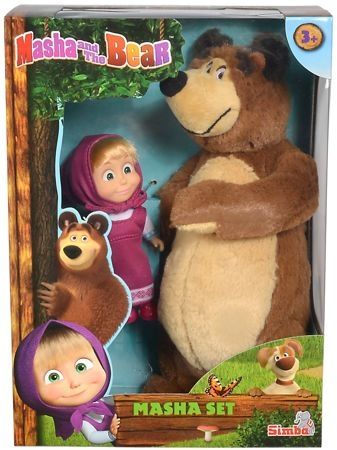 Simba Masza i Niedźwiedź Zestaw pluszowy miś maskotka Misza i lalka Masza