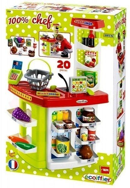 Smoby Supermarket z kasą i 20 akcesoriami