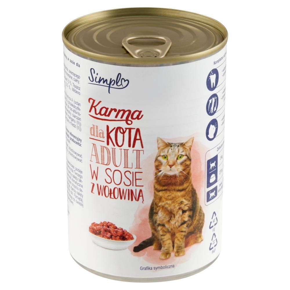 Simpl Adult Karma dla kota w sosie z wołowiną 415 g