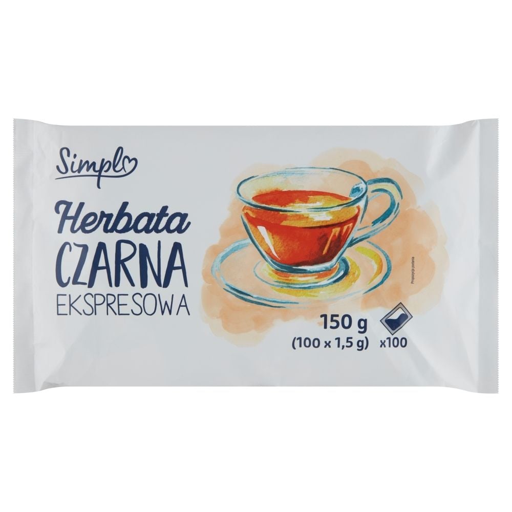 Simpl Herbata czarna ekspresowa 150 g (100 x 1,5 g)