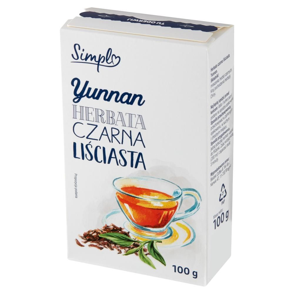 Simpl Herbata czarna liściasta Yunnan 100 g