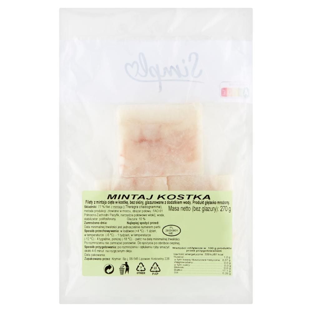 Simpl Mintaj kostka 270 g