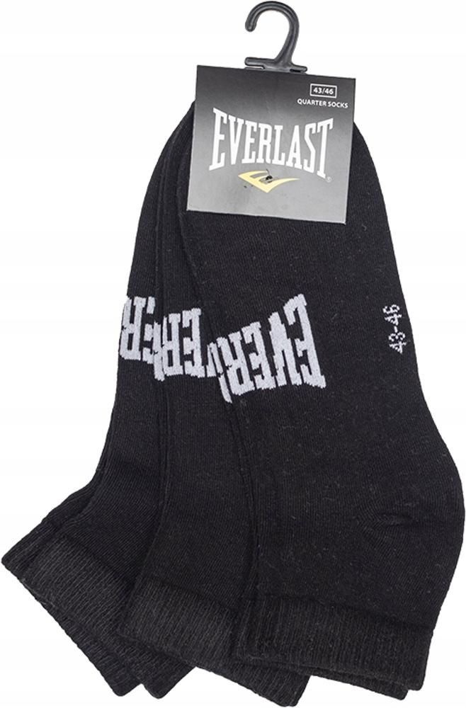 SKARPETY EVERLAST QUARTERY 3PAK CZARNE