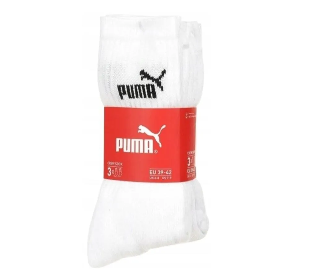 SKARPETY MĘSKIE PUMA 3PAK BIAŁY