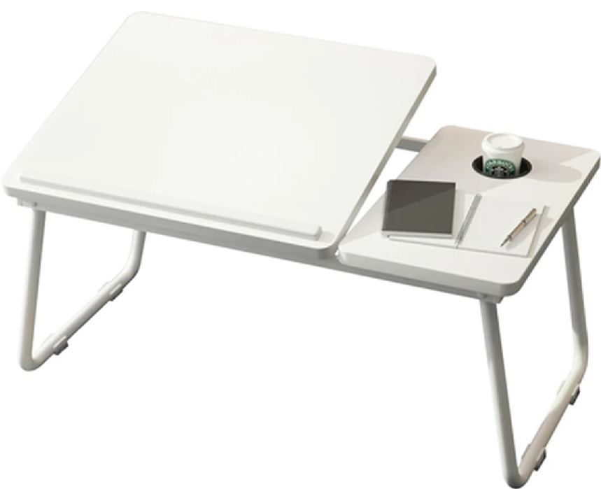 Składany stolik pod laptop KIMOS biały 55 × 32 × 23,5 cm