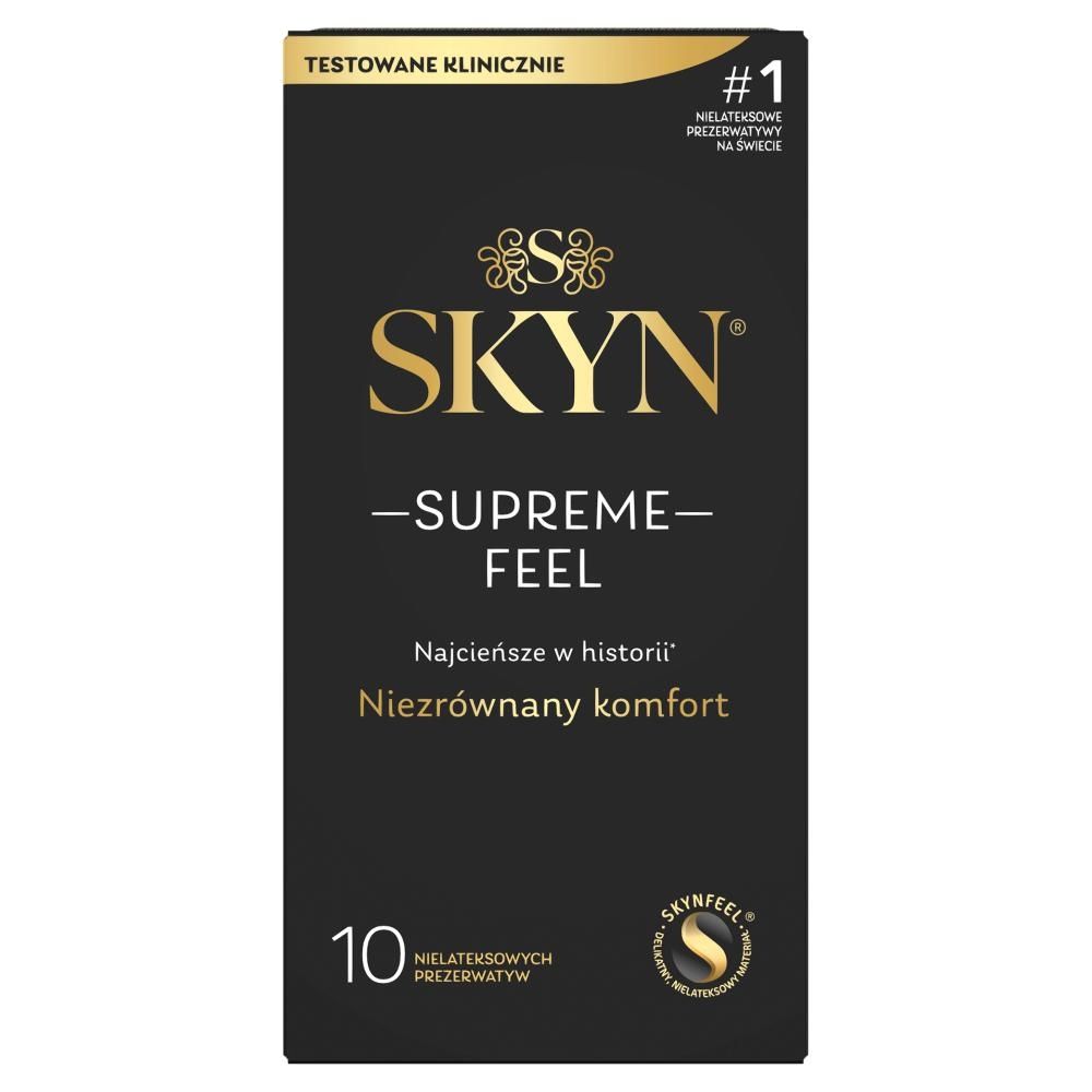 Skyn Supreme Feel Wyrób medyczny nielateksowe prezerwatywy 10 sztuk